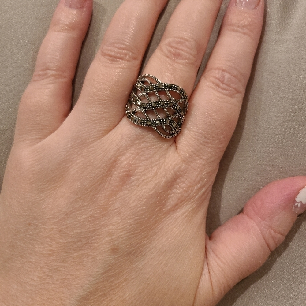 Marcasite Sterling silver ring